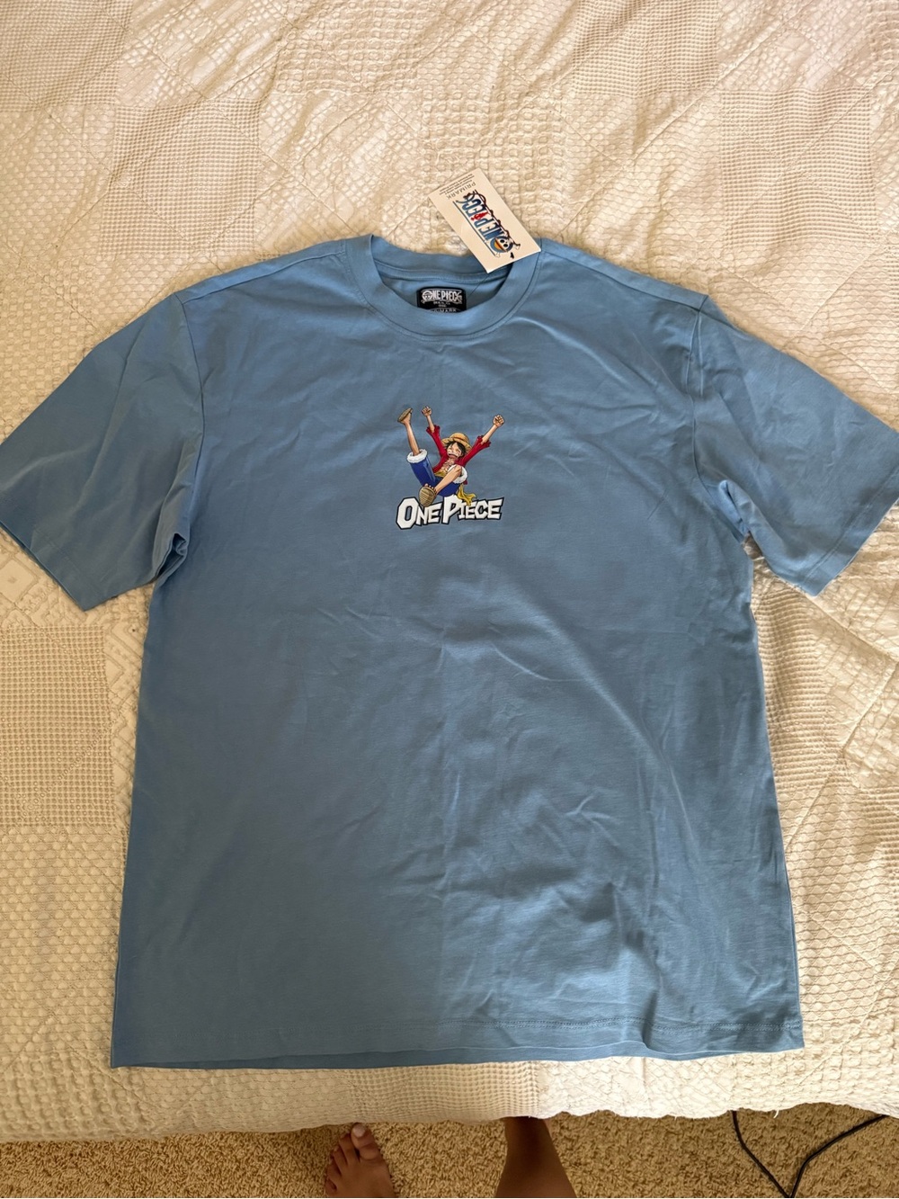 Primark One Piece Luffy Graphic Tee - Light Blue
